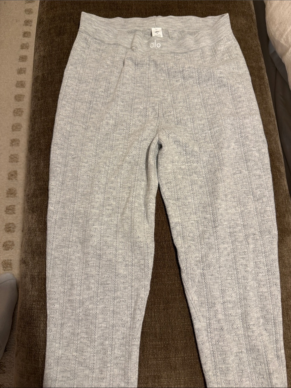 Alo Yoga Alo grey long underwear pajama pants in Gray - Picture 3 of 5